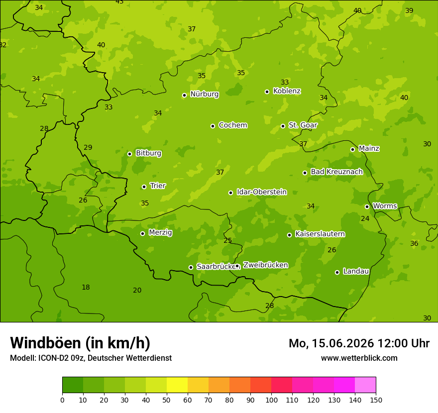 Maximale Windböen