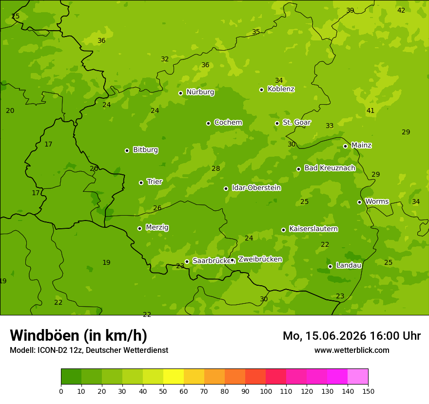 Maximale Windböen