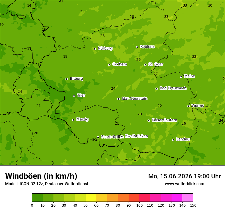 Maximale Windböen