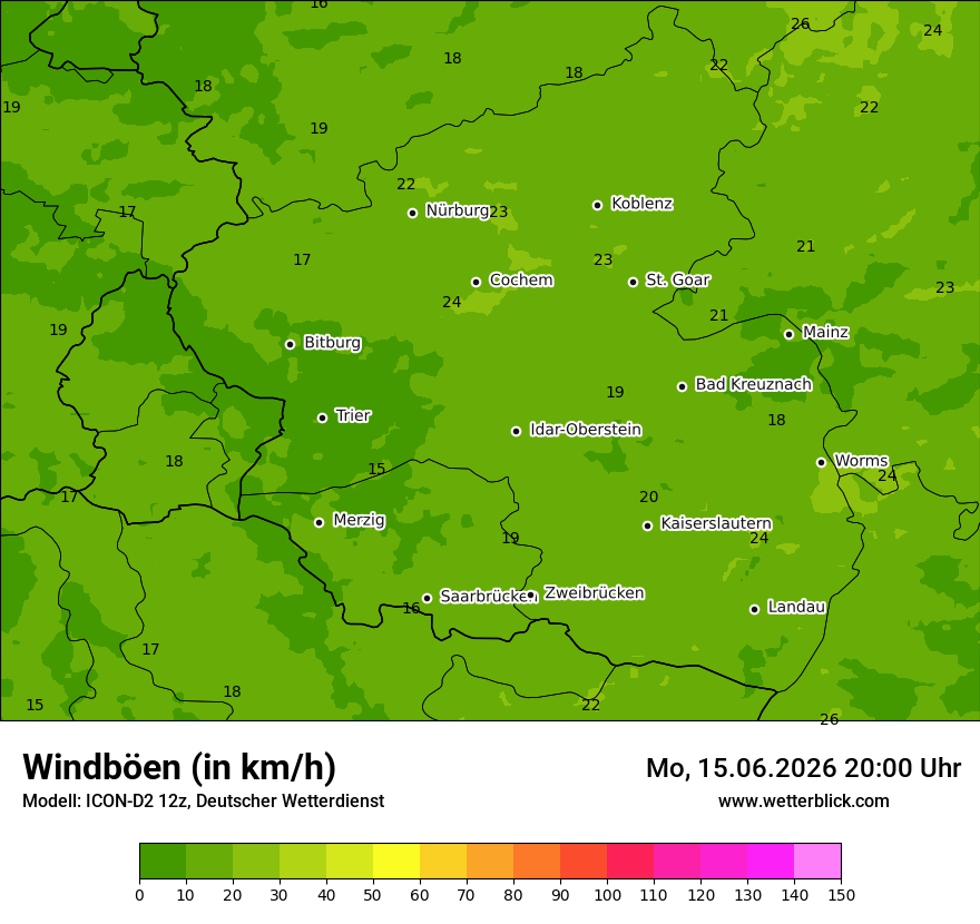 Maximale Windböen