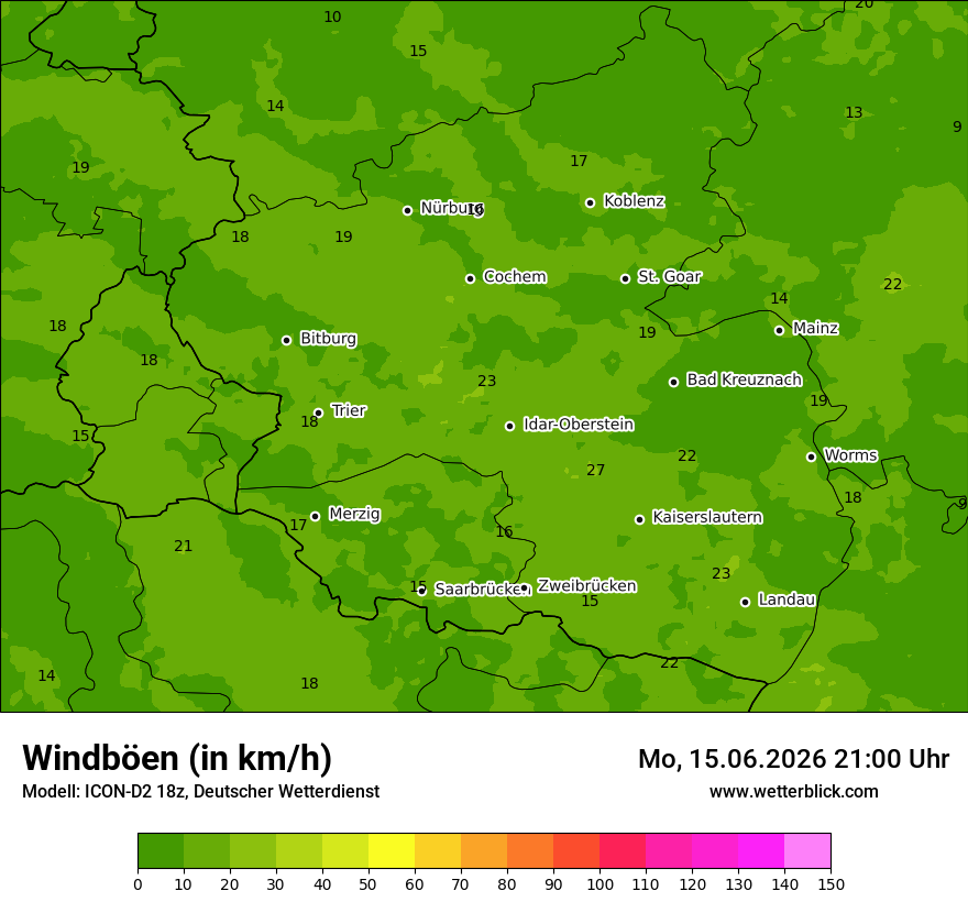Maximale Windböen
