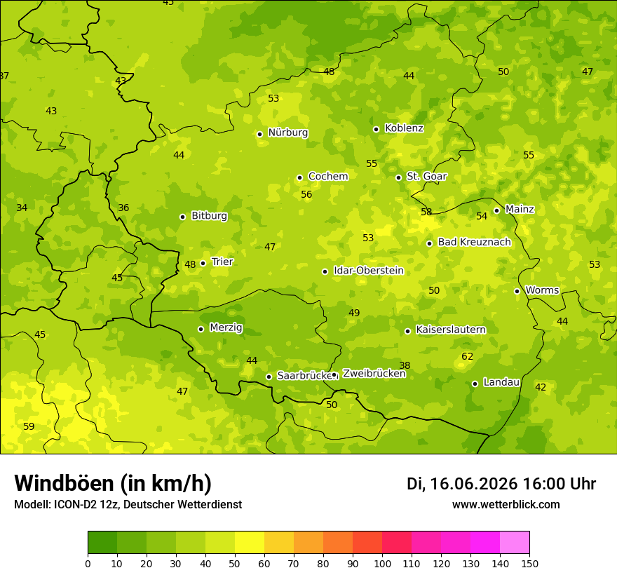 Maximale Windböen