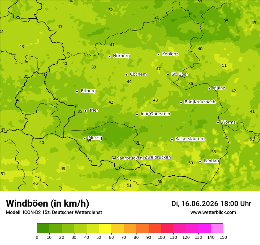 Maximale Windböen