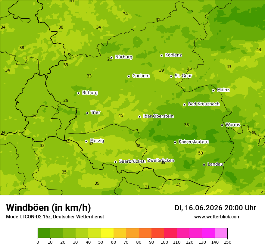 Maximale Windböen