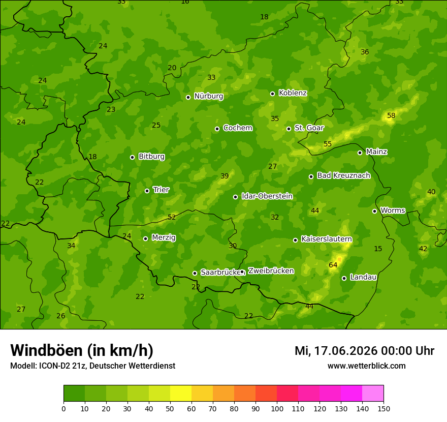 Maximale Windböen