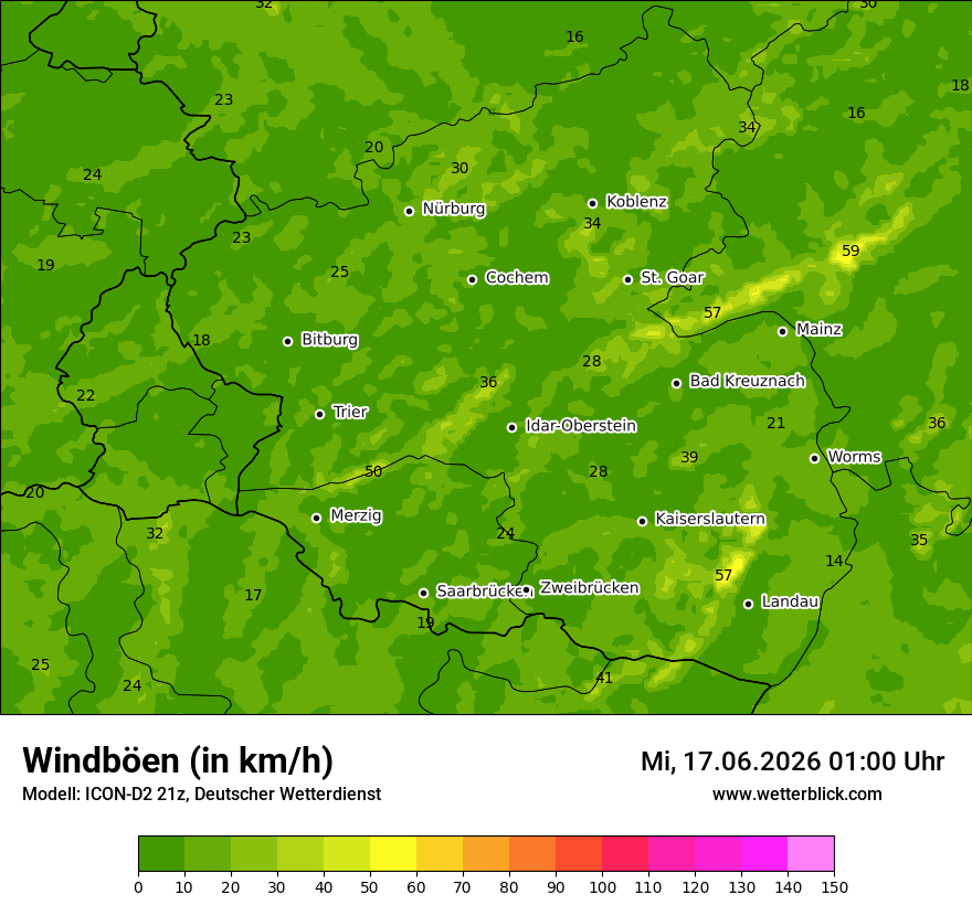 Maximale Windböen