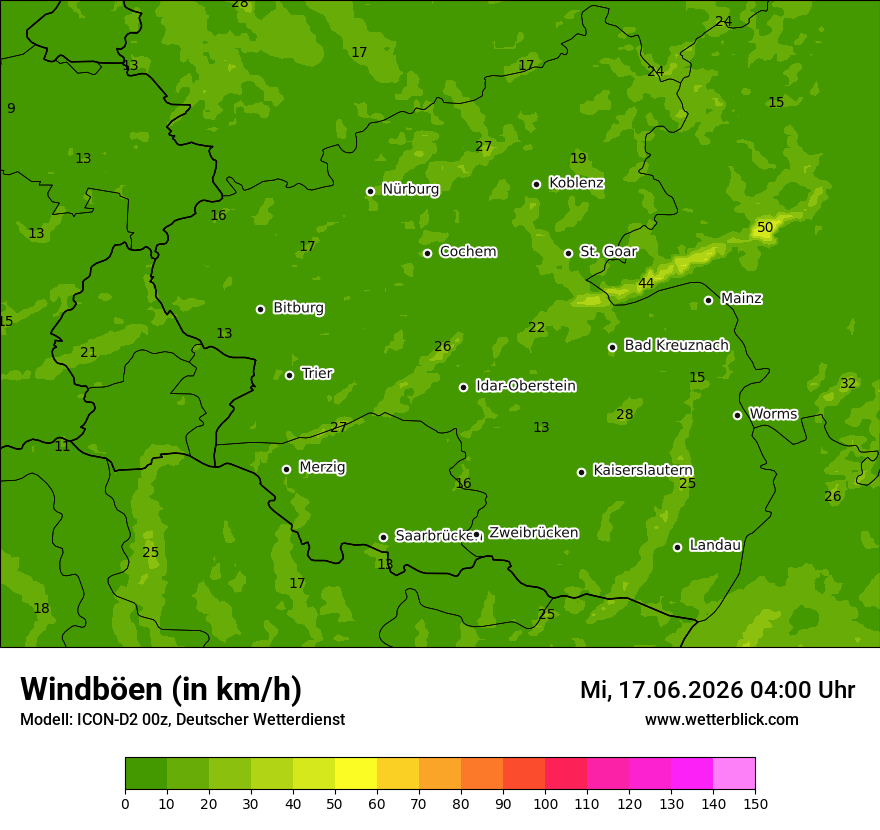 Maximale Windböen