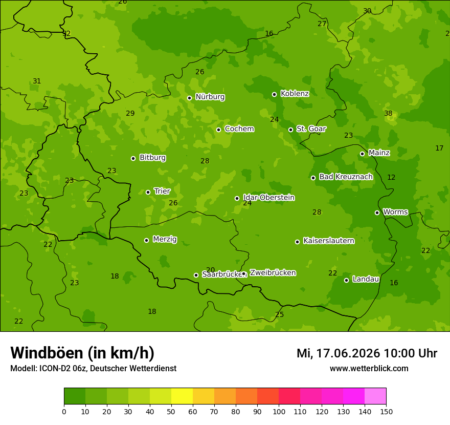 Maximale Windböen