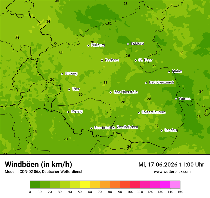 Maximale Windböen