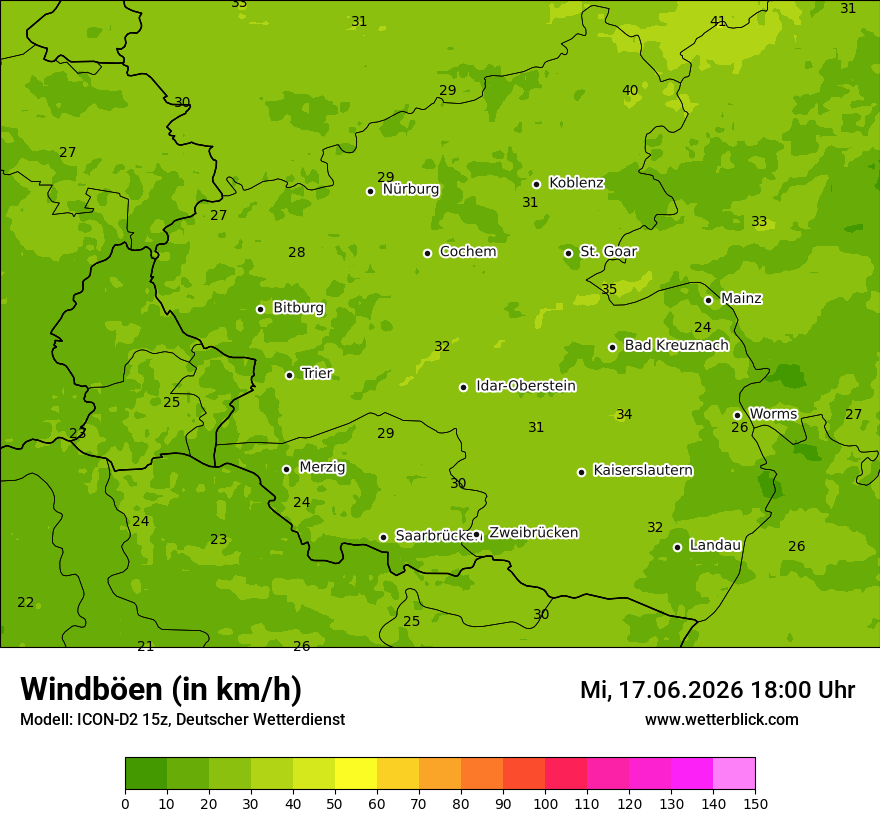 Maximale Windböen