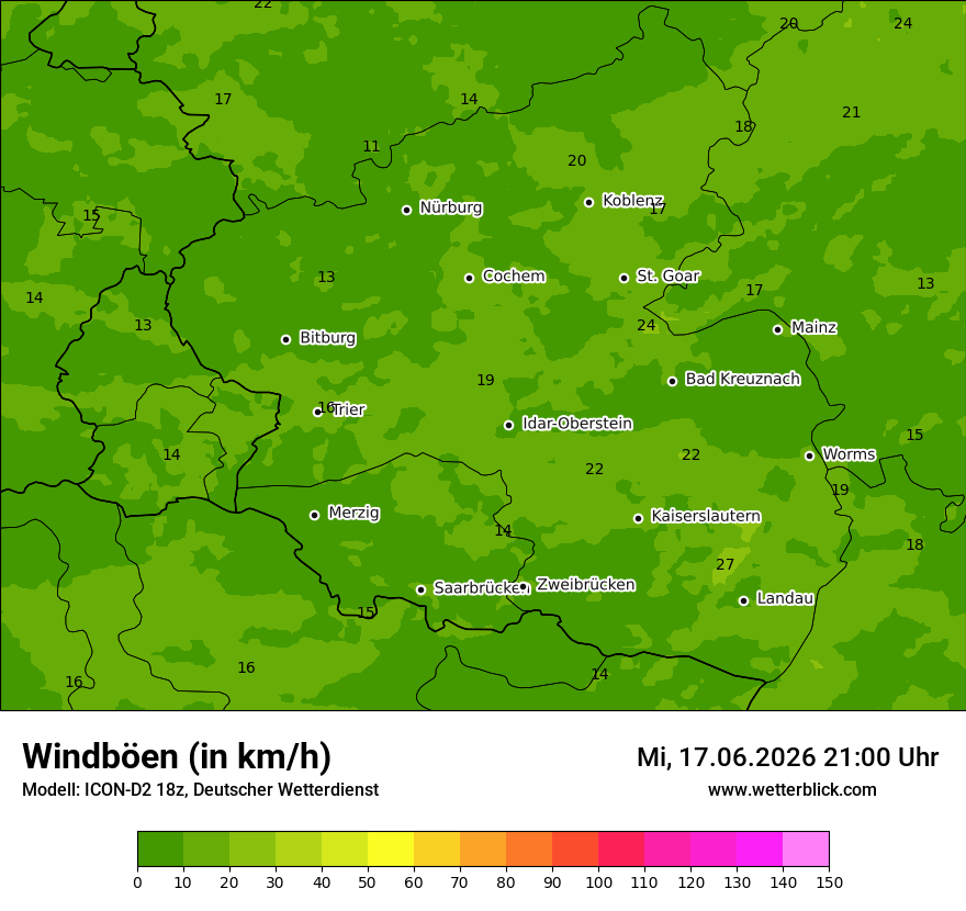 Maximale Windböen