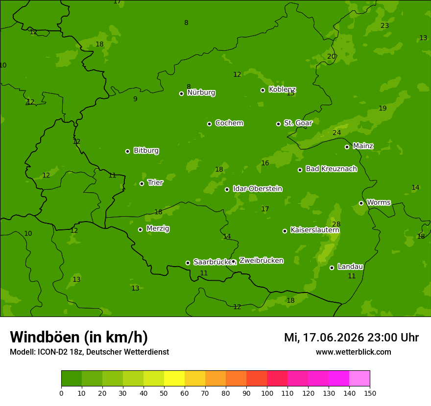 Maximale Windböen