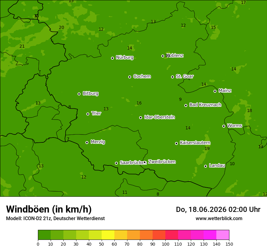 Maximale Windböen