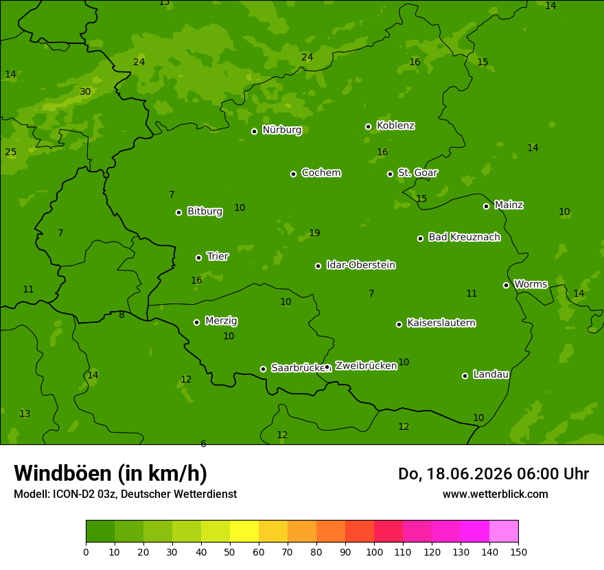 Maximale Windböen