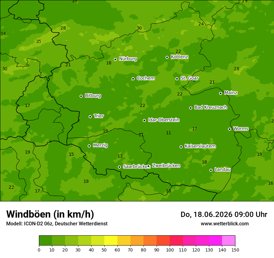 Maximale Windböen