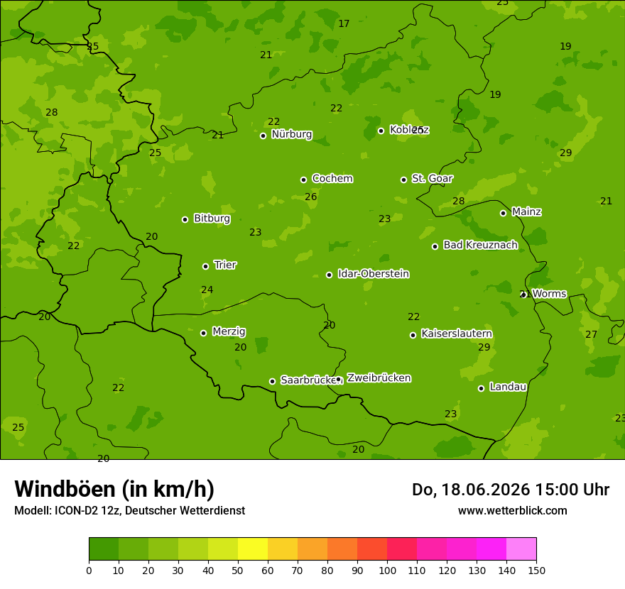 Maximale Windböen