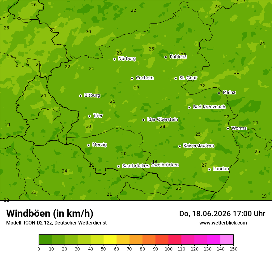 Maximale Windböen