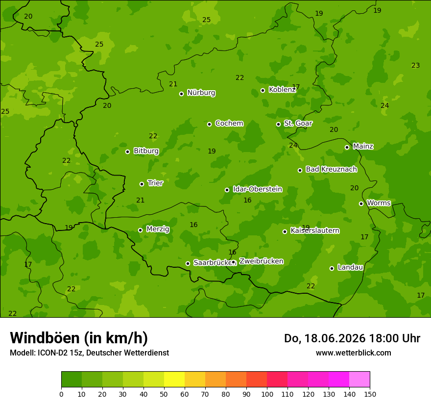 Maximale Windböen