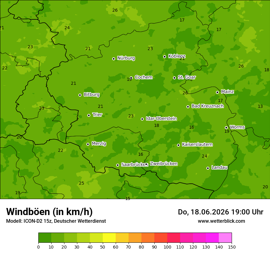 Maximale Windböen