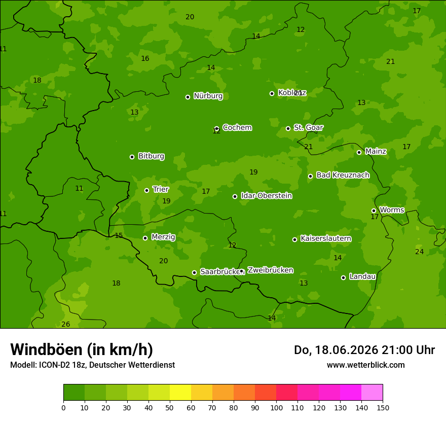 Maximale Windböen