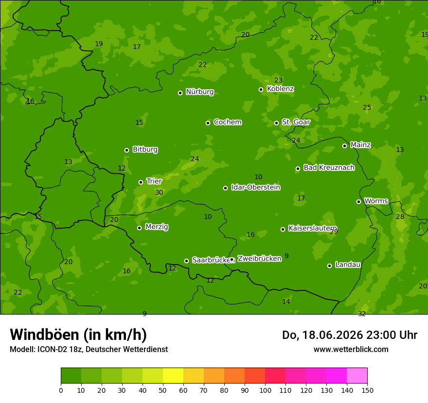 Maximale Windböen