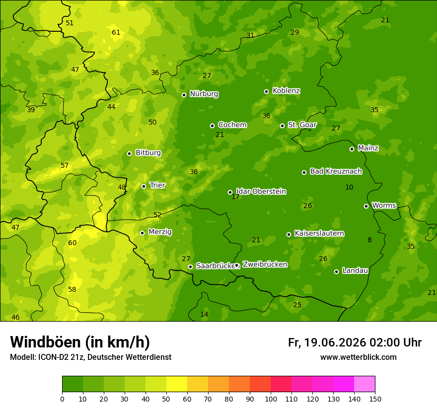 Maximale Windböen