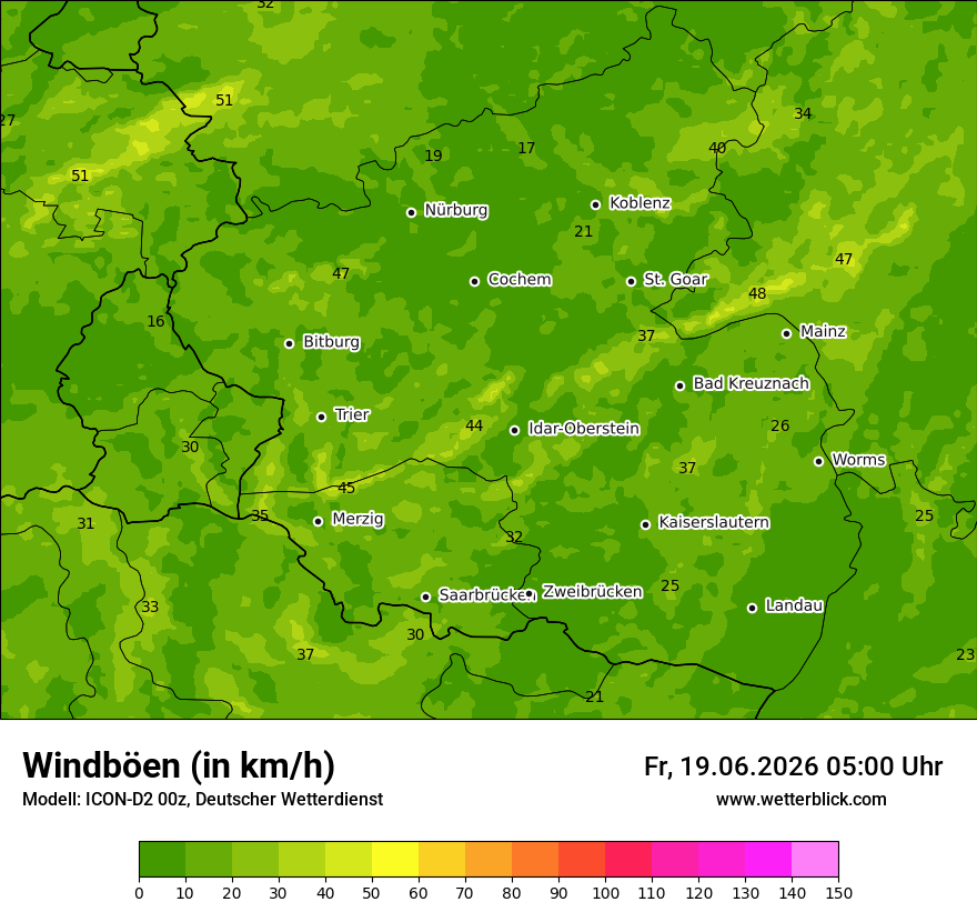Maximale Windböen