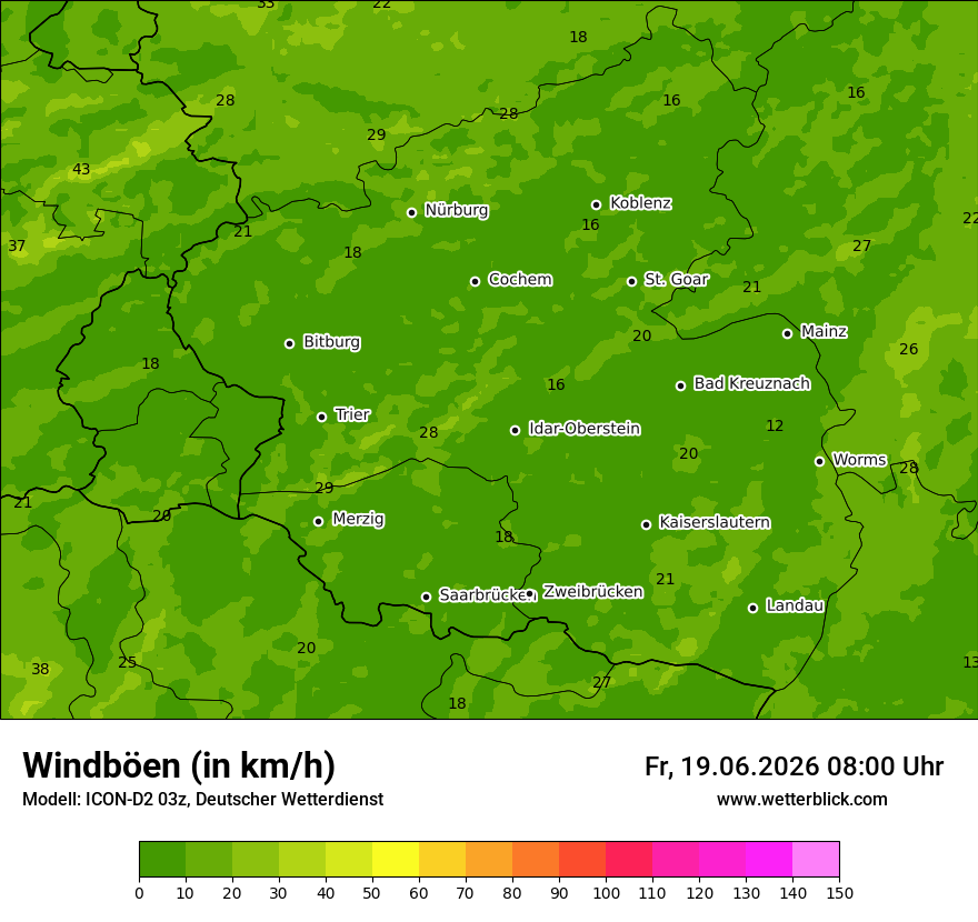 Maximale Windböen