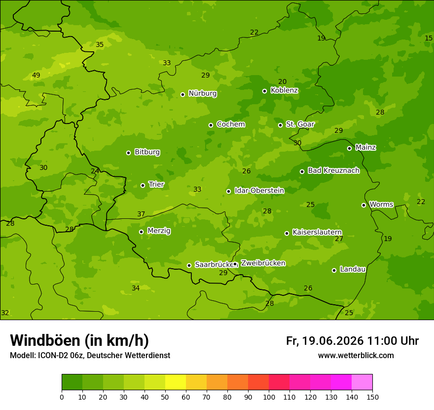 Maximale Windböen