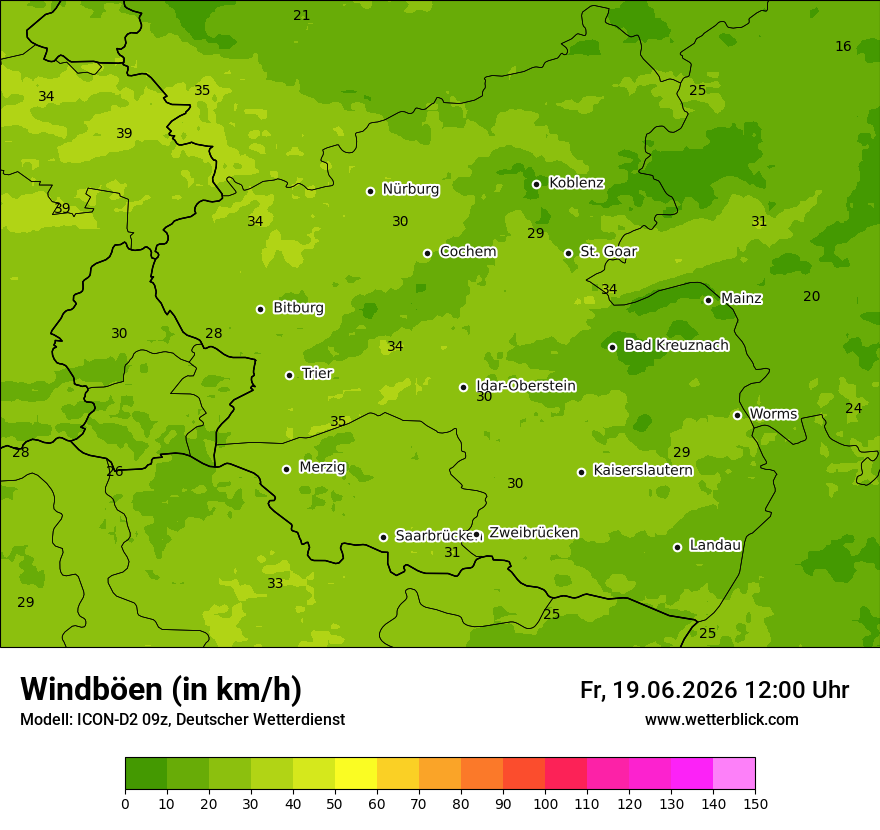 Maximale Windböen