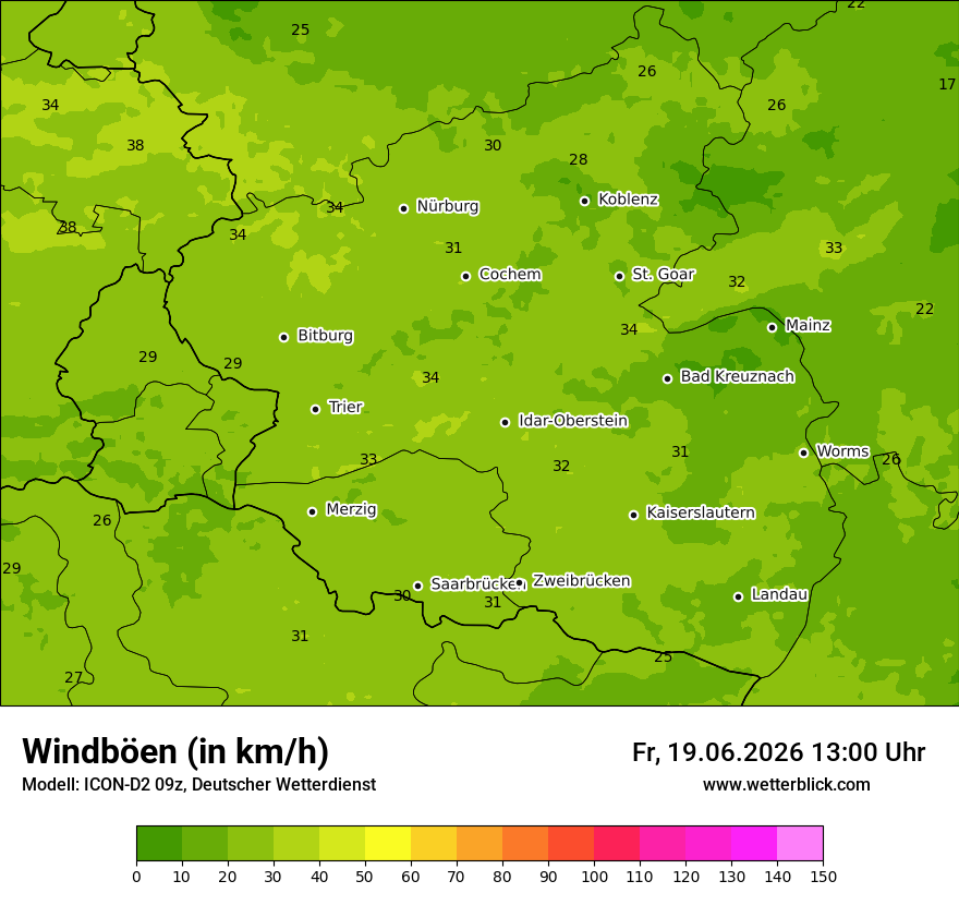 Maximale Windböen