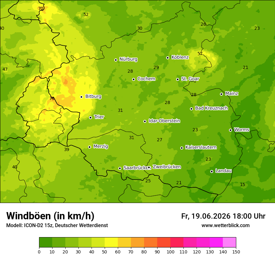 Maximale Windböen