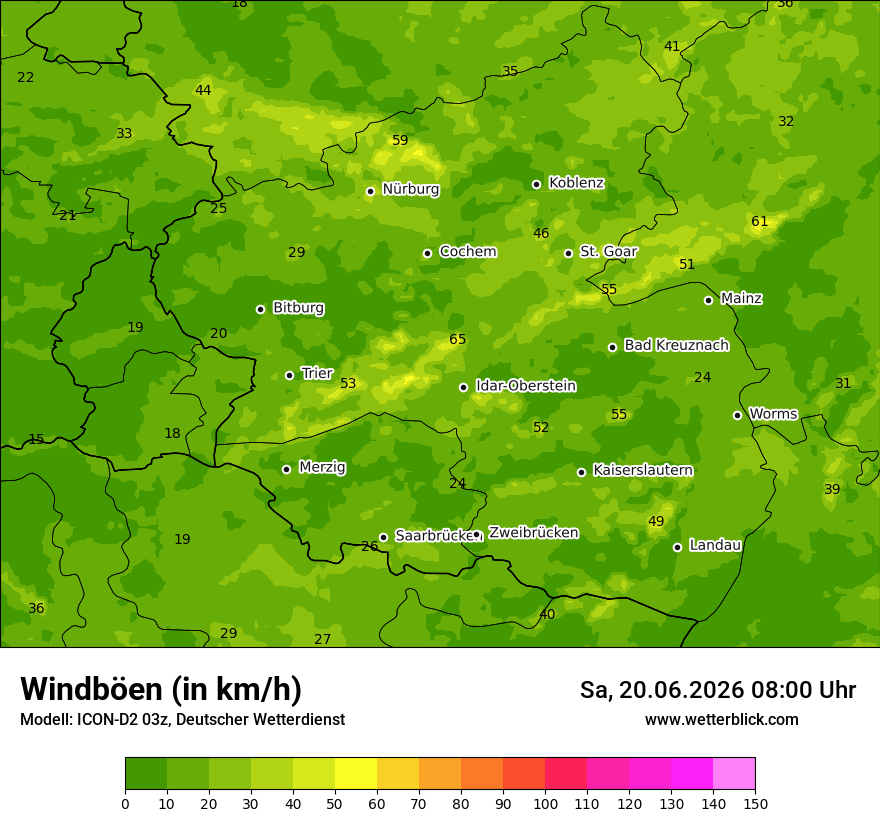 Maximale Windböen