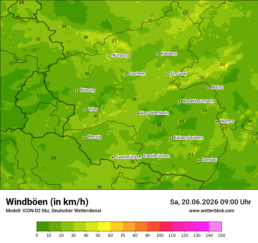 Maximale Windböen