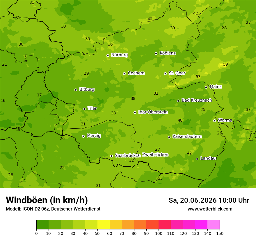 Maximale Windböen