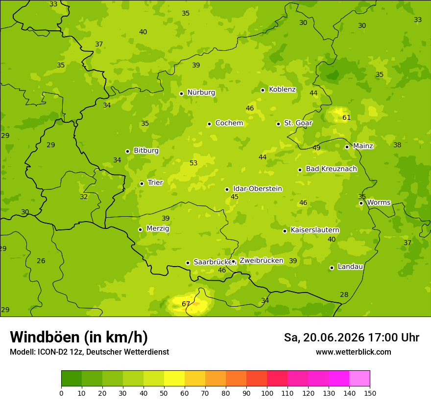 Maximale Windböen