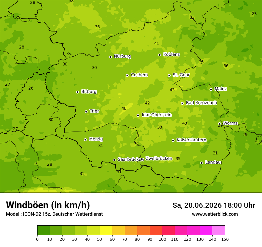 Maximale Windböen