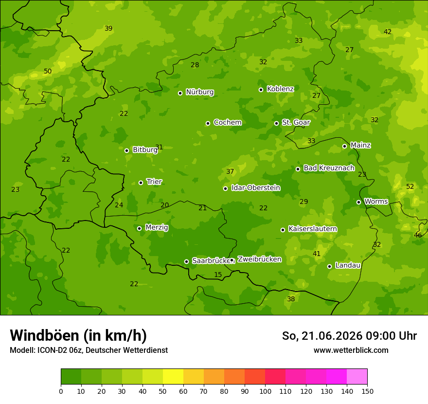 Maximale Windböen