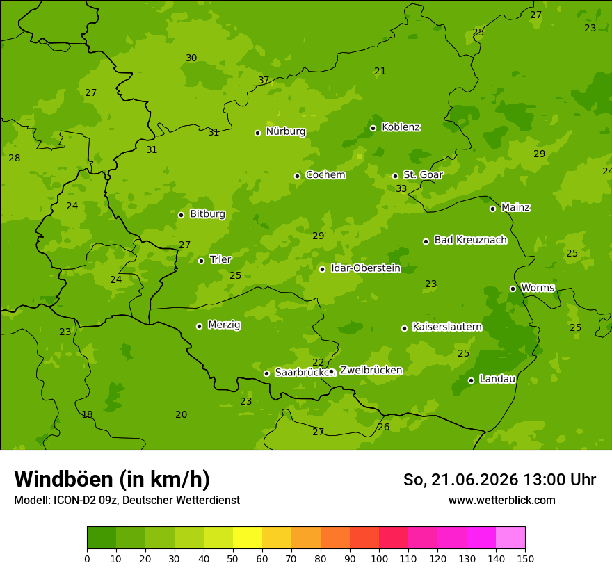 Maximale Windböen