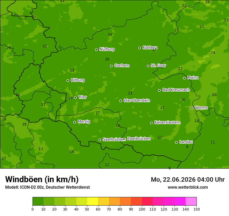 Maximale Windböen