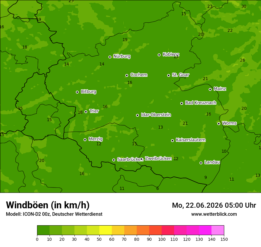 Maximale Windböen