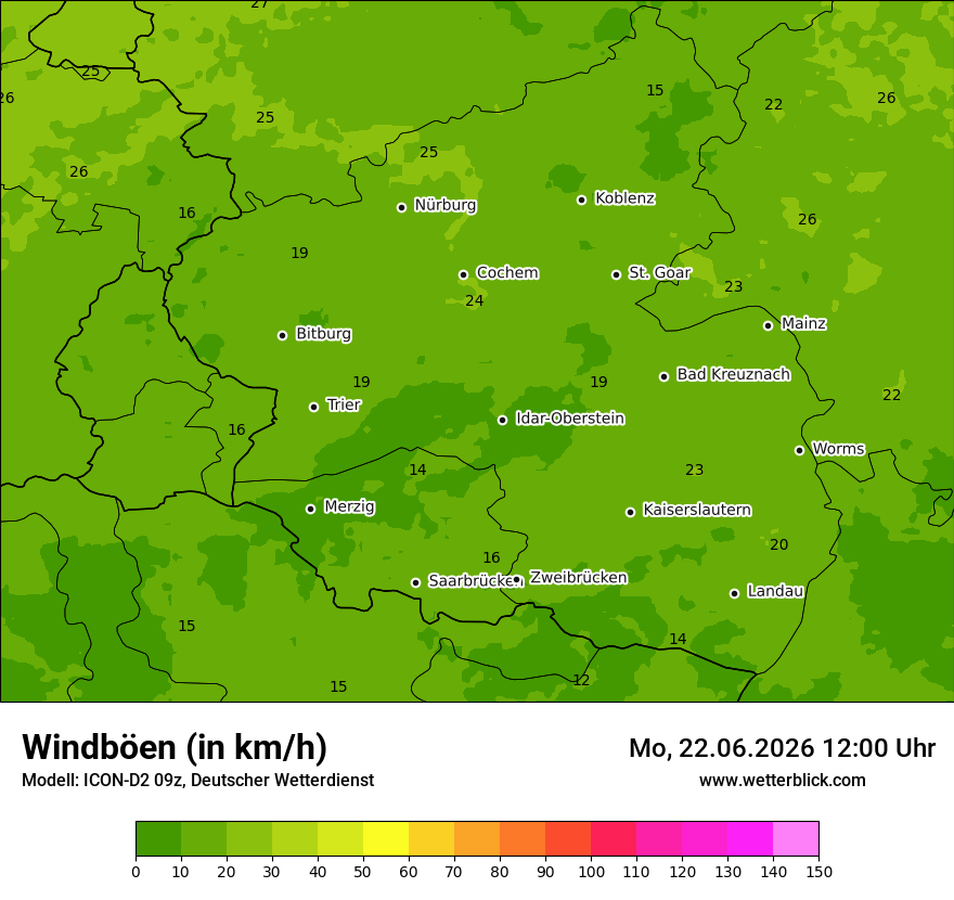 Maximale Windböen