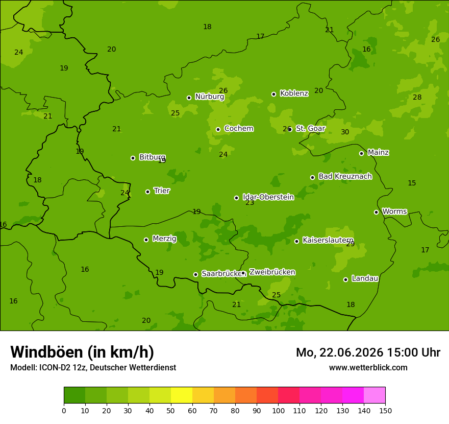 Maximale Windböen