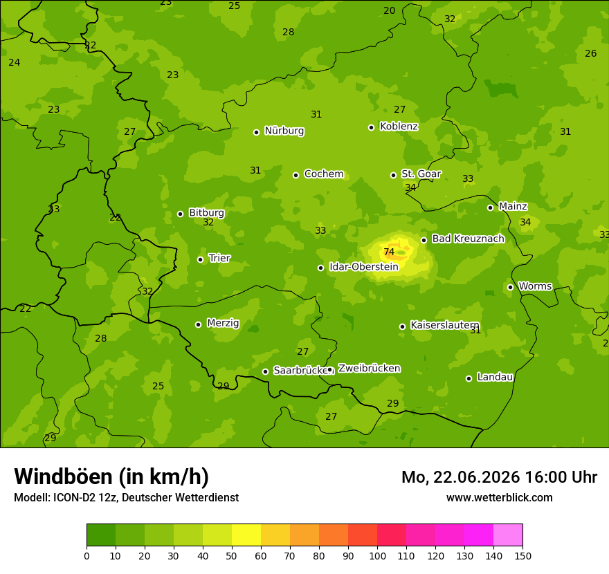 Maximale Windböen