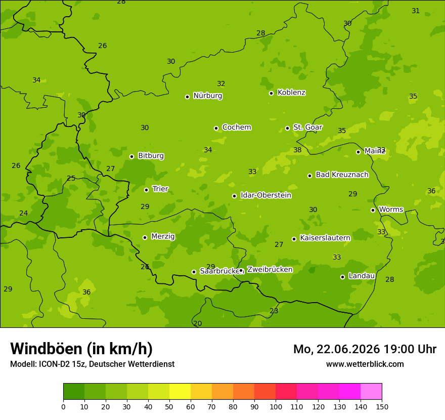 Maximale Windböen