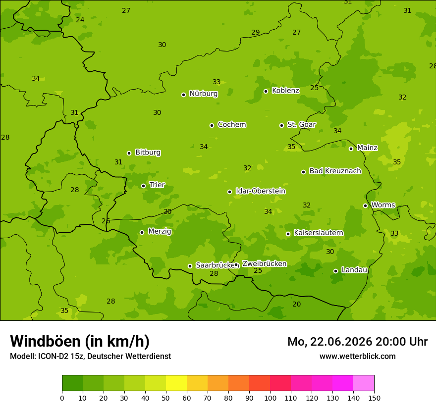 Maximale Windböen