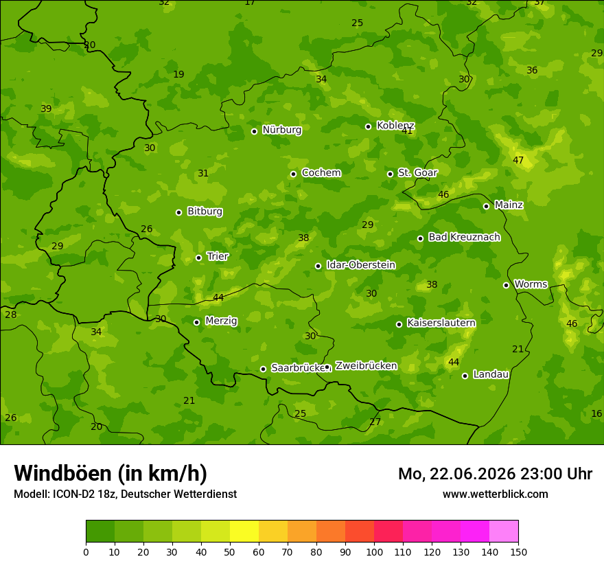 Maximale Windböen