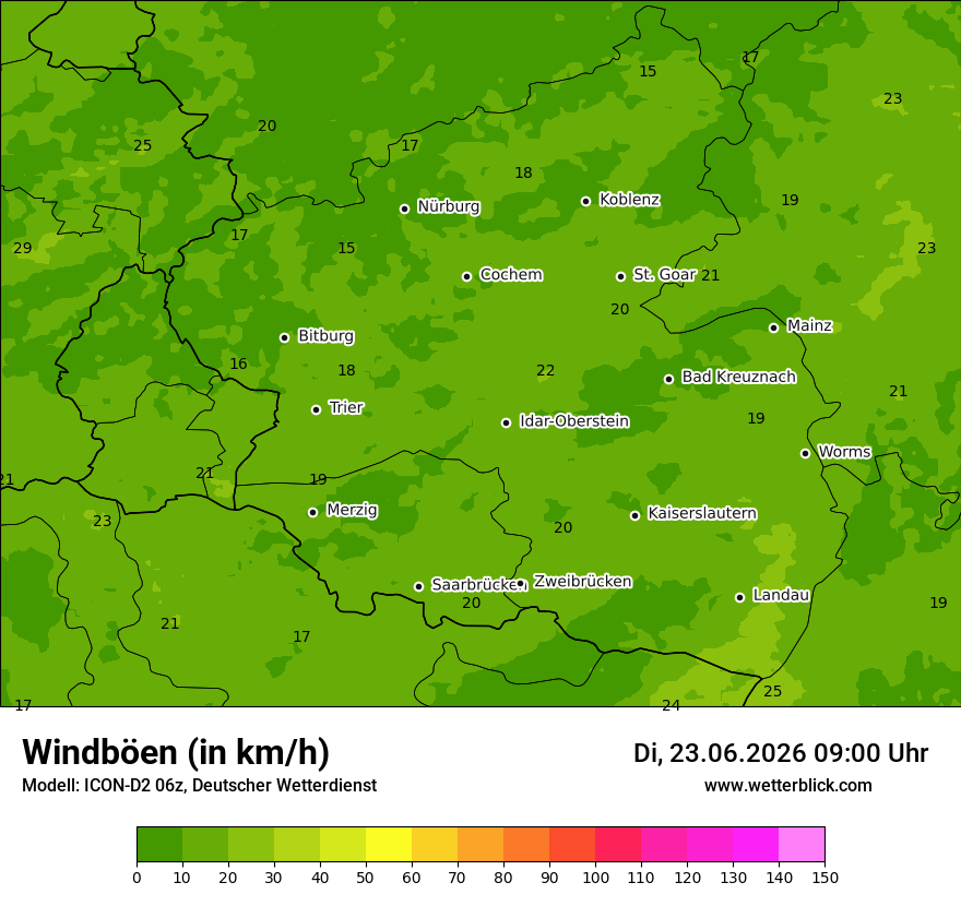 Maximale Windböen
