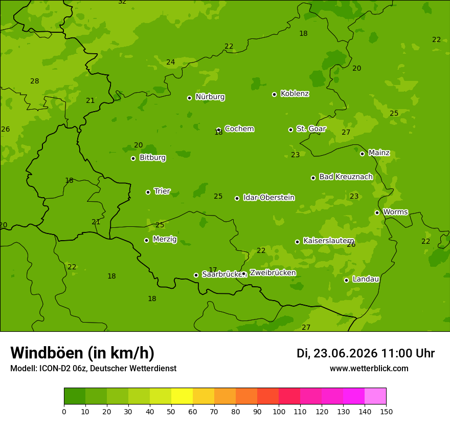 Maximale Windböen