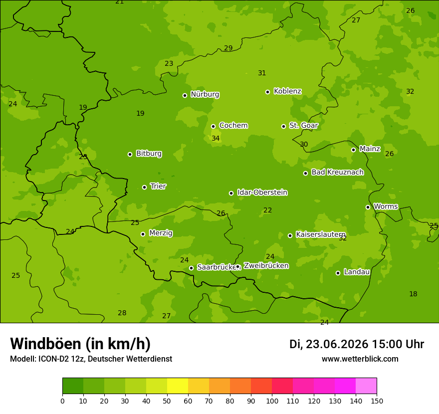 Maximale Windböen